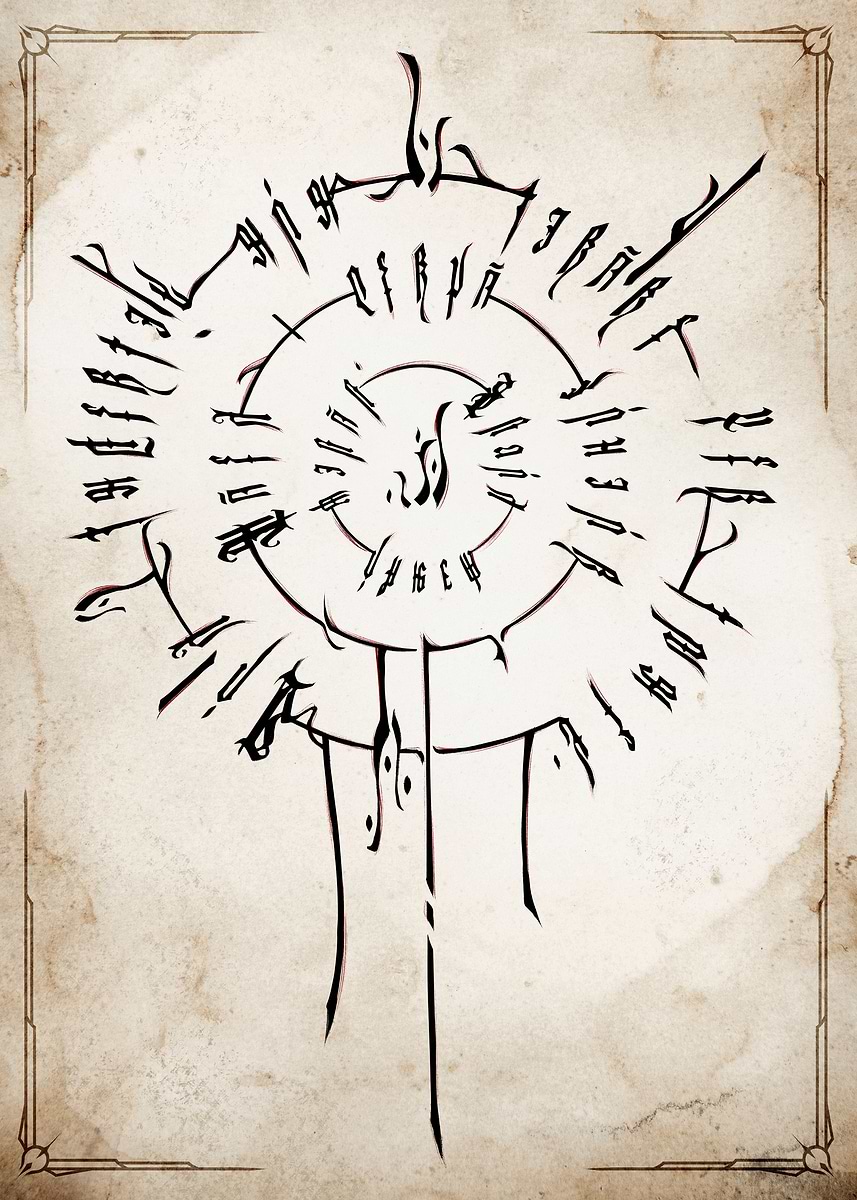 'Infernal Script' Poster, picture, metal print, paint by Dungeons and ...