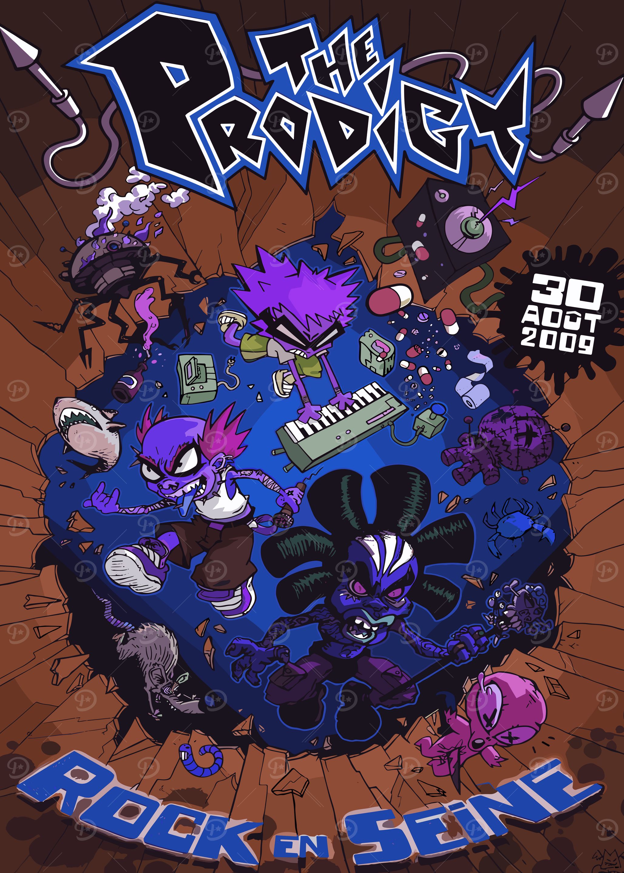 The Prodigy Concert Poster' Poster, picture, metal print, paint by