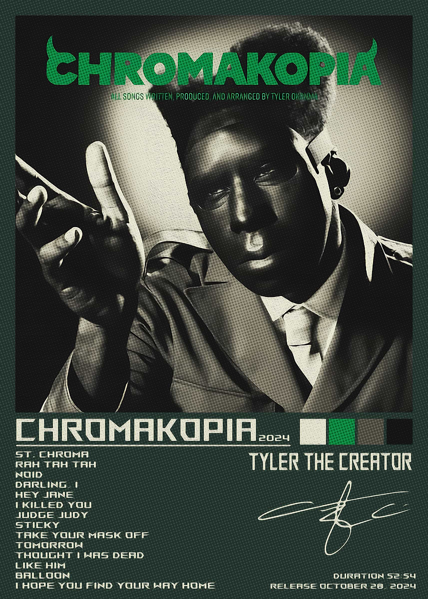 Chromakopia Tyler Creator' Poster, picture, metal print, paint by