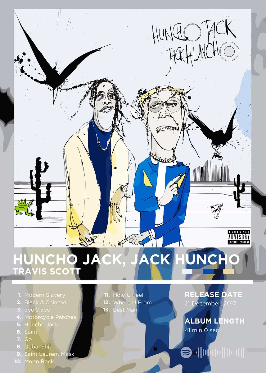 Travis Scott Huncho Jack, Jack Huncho' Poster, picture, metal