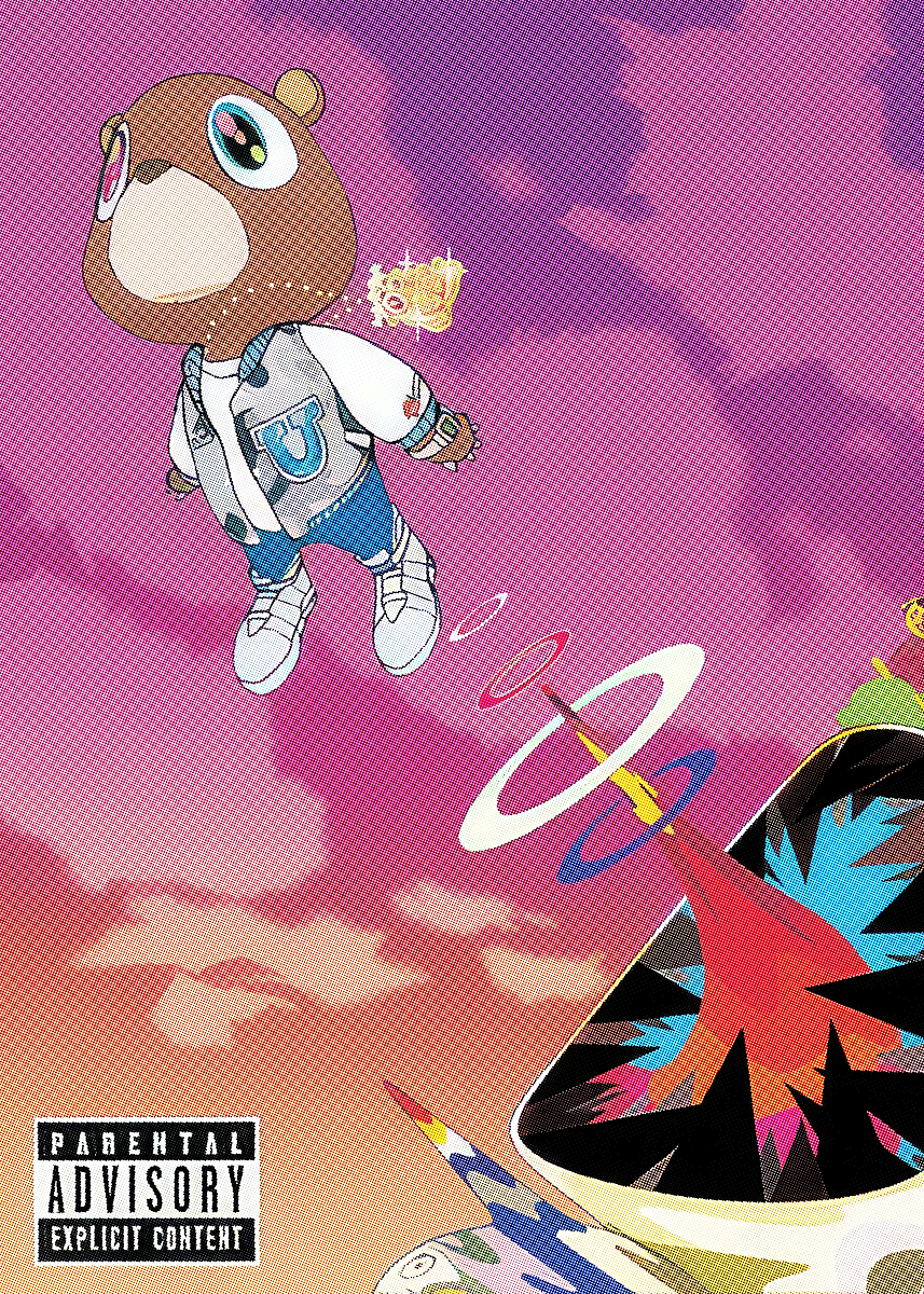 Kanye west rapper hip hop' Poster, picture, metal print, paint by