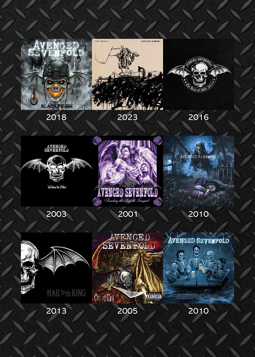 Avenged Sevenfold Custom' Poster, picture, metal print, paint by