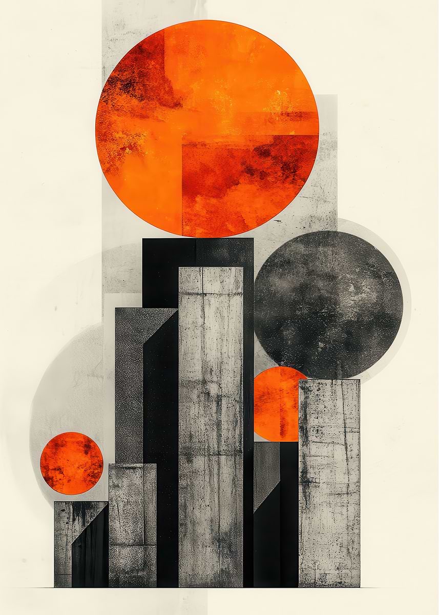 'Abstract Shapes Art' Poster, picture, metal print, paint by Rano Sait ...