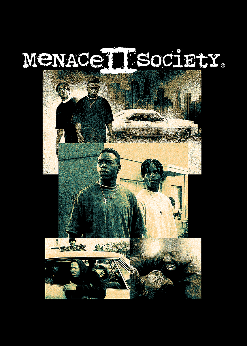 MENACE II SOCIETY ポスター MENACE II SOCIETY ORIGINAL ROLLED 27X40 MOVIE POSTER STYLE B