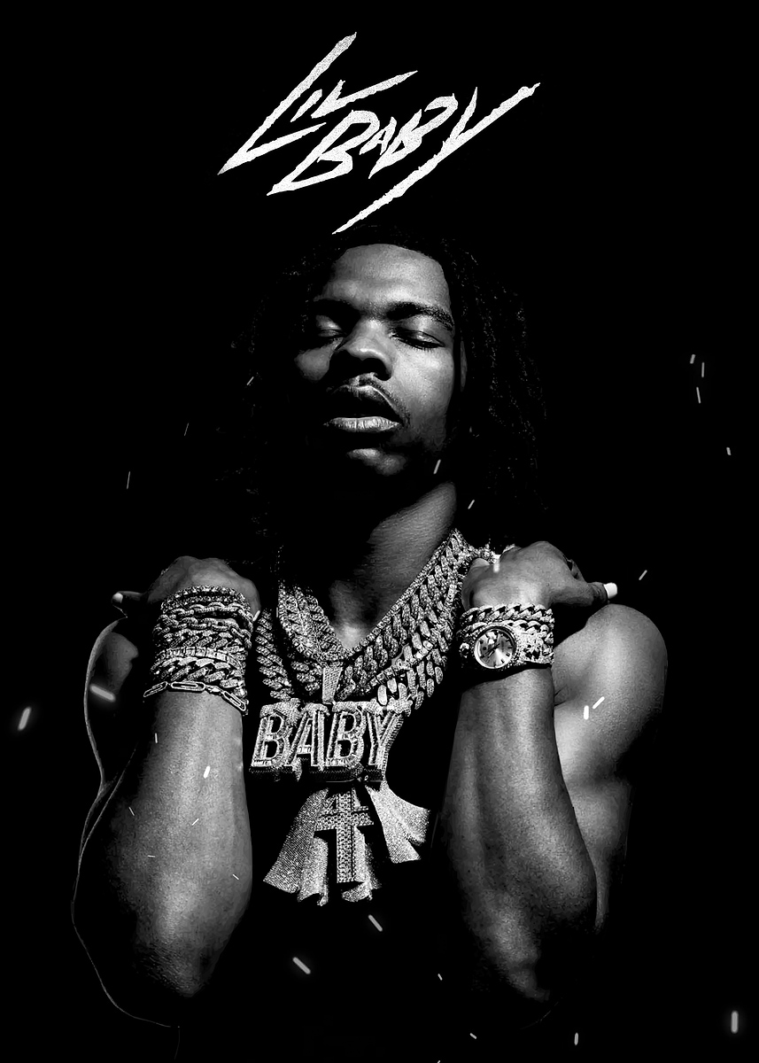 Lil Baby' Poster, picture, metal print, paint by Micho Abstract