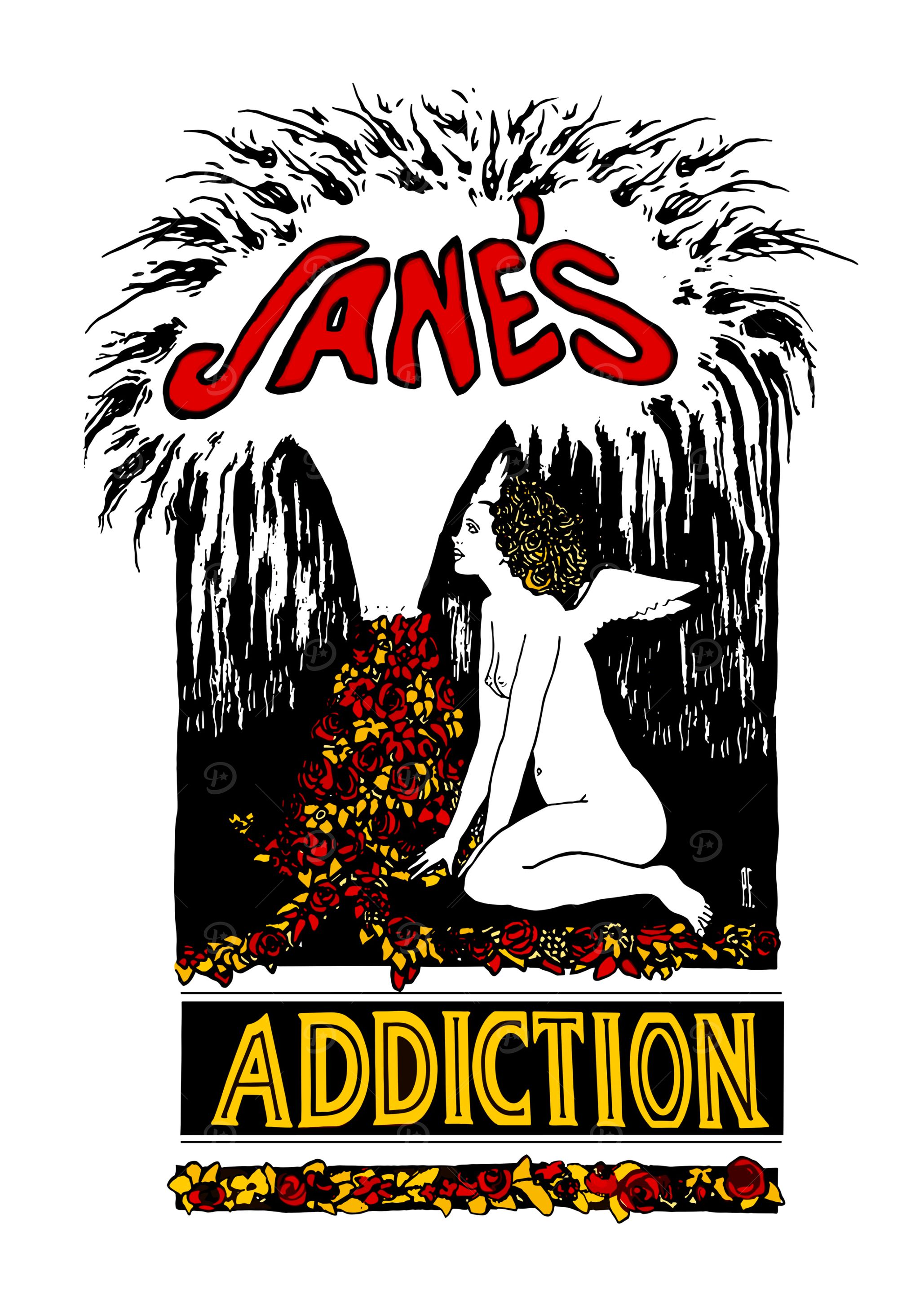 Jane's Addiction Logo' Poster, picture, metal print, paint by