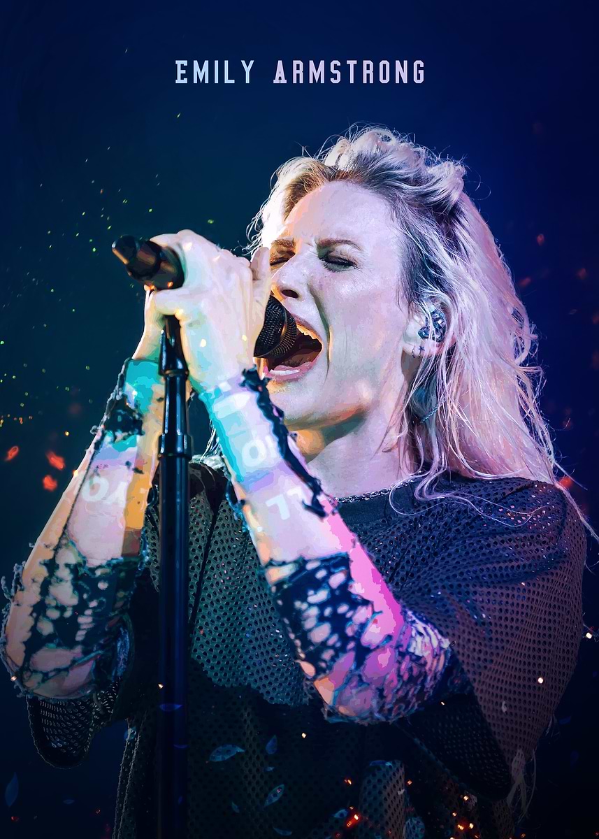 emily armstrong' Poster, picture, metal print, paint by Micho