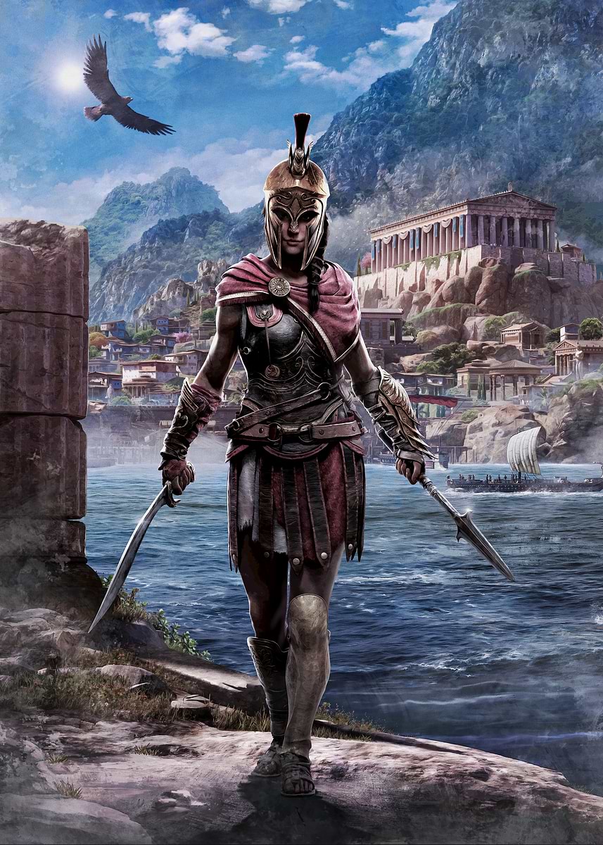 Kassandra' Poster, picture, metal print, paint by Assassin's Creed Kassandra' Poster, picture, metal print, paint by Assassin's Creed