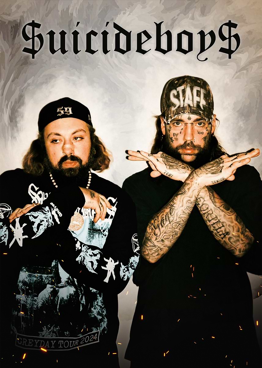 Suicideboys Tour Poster' Poster, picture, metal print, paint by