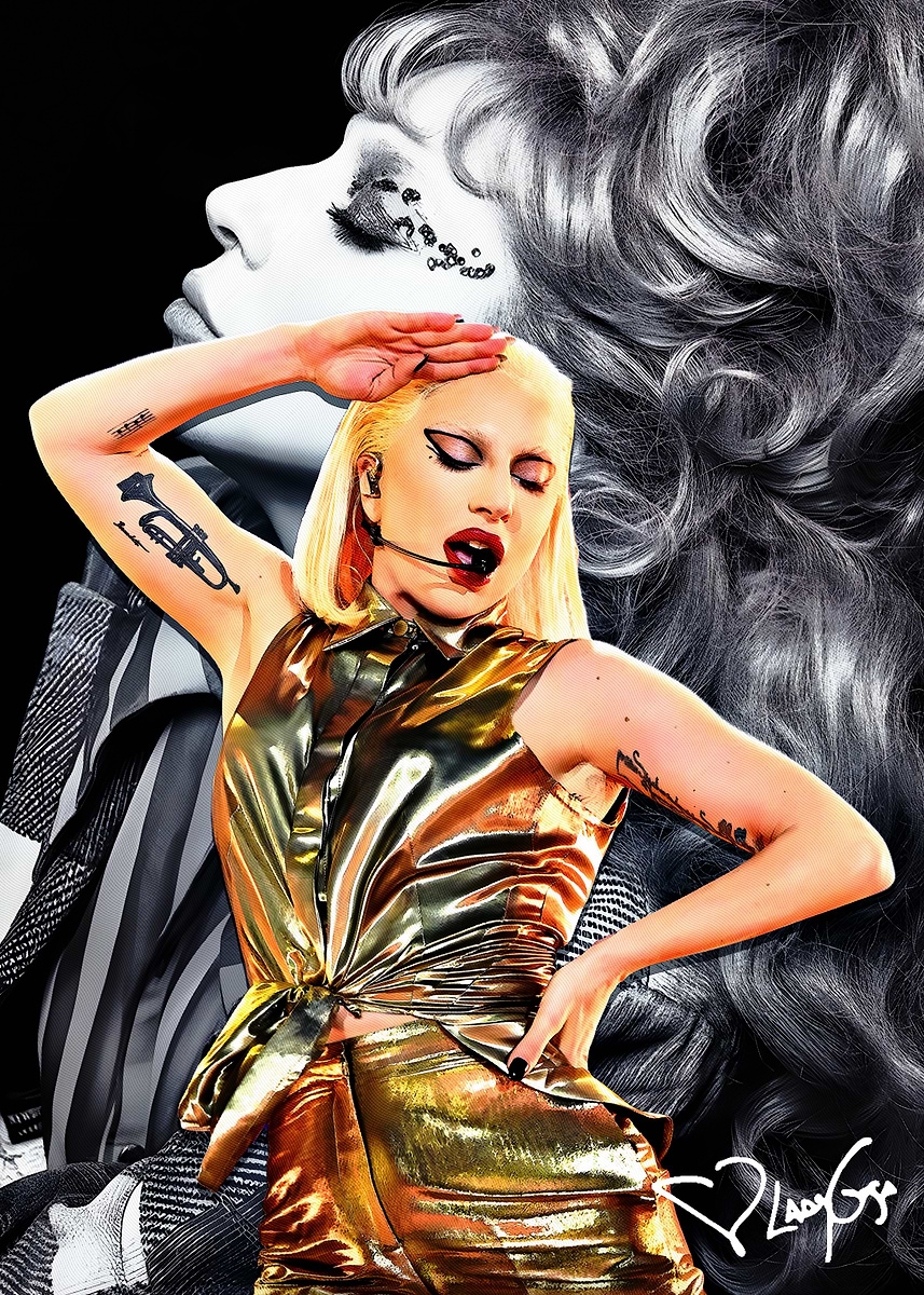 Lady Gaga Performance ' Poster, picture, metal print, paint by