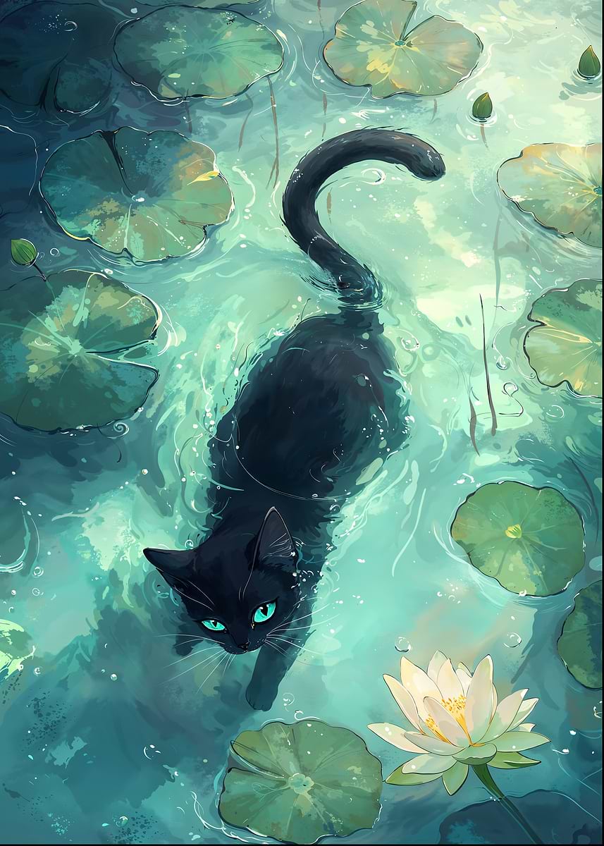 Lotus Prowl — from the Soul Of Japan collection, a Pixaverse metal print