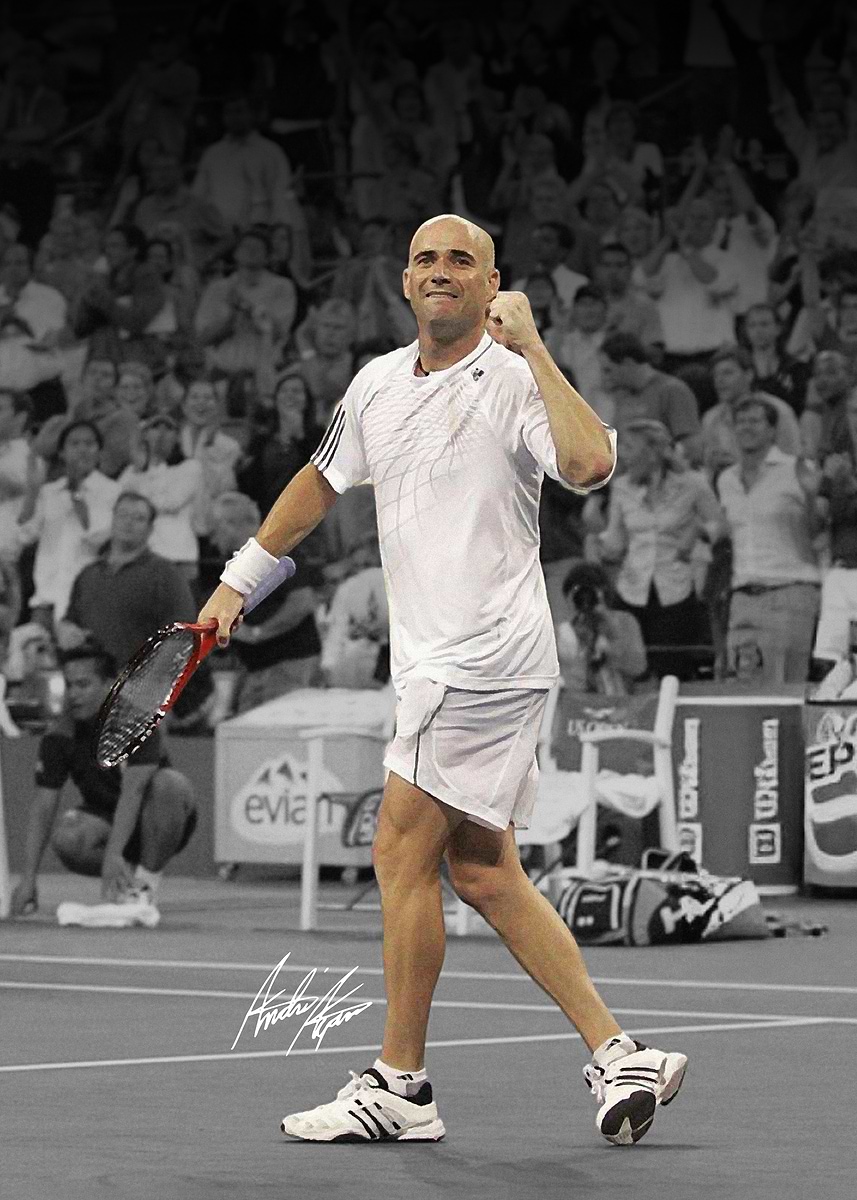 CHAMPION PROMISES KEPT シルクスクリーンポスター Andre Agassi' Poster, picture, metal print, paint by BIAStudio