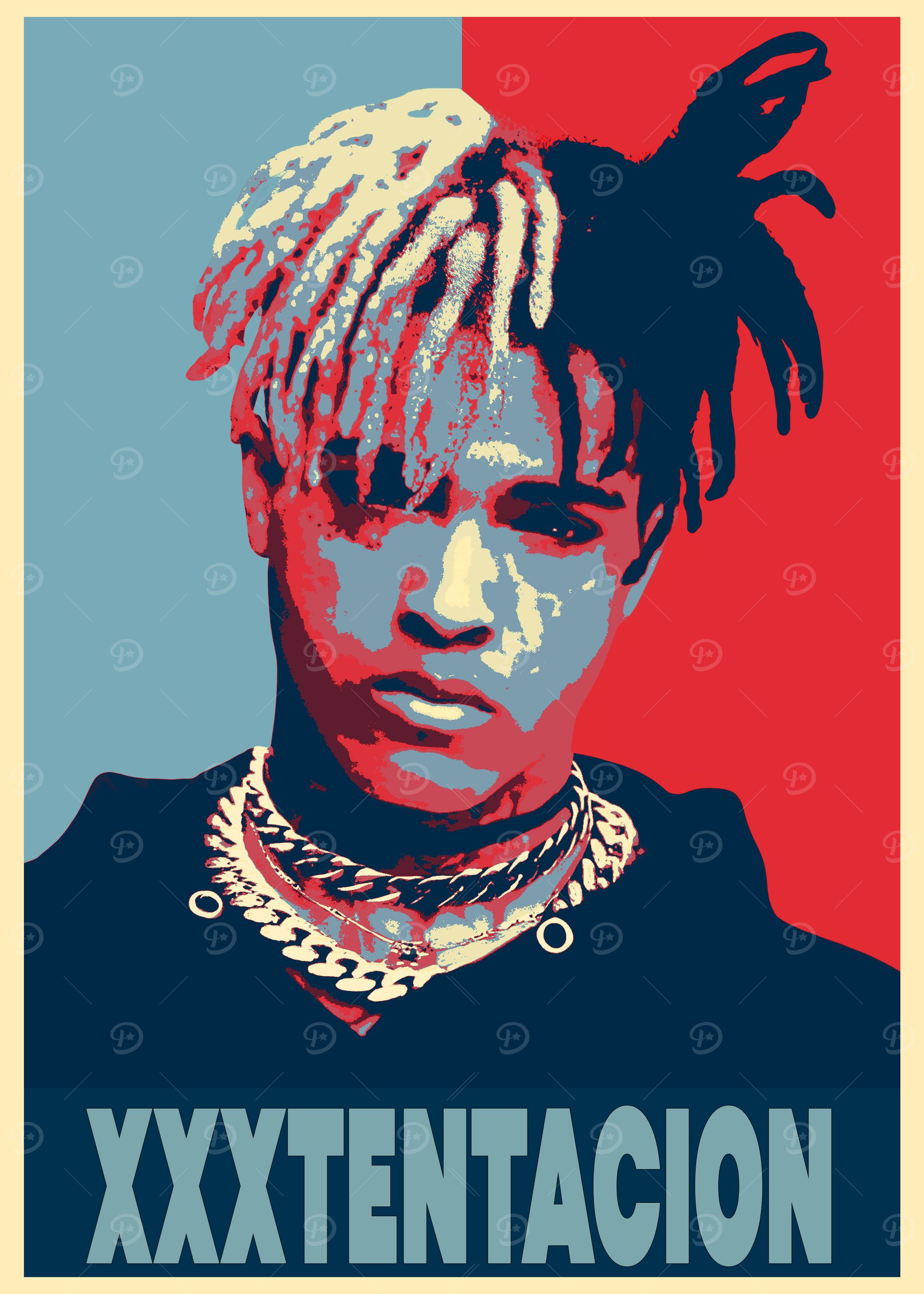 XXXTentacion Poster' Poster, picture, metal print, paint by CLOVE