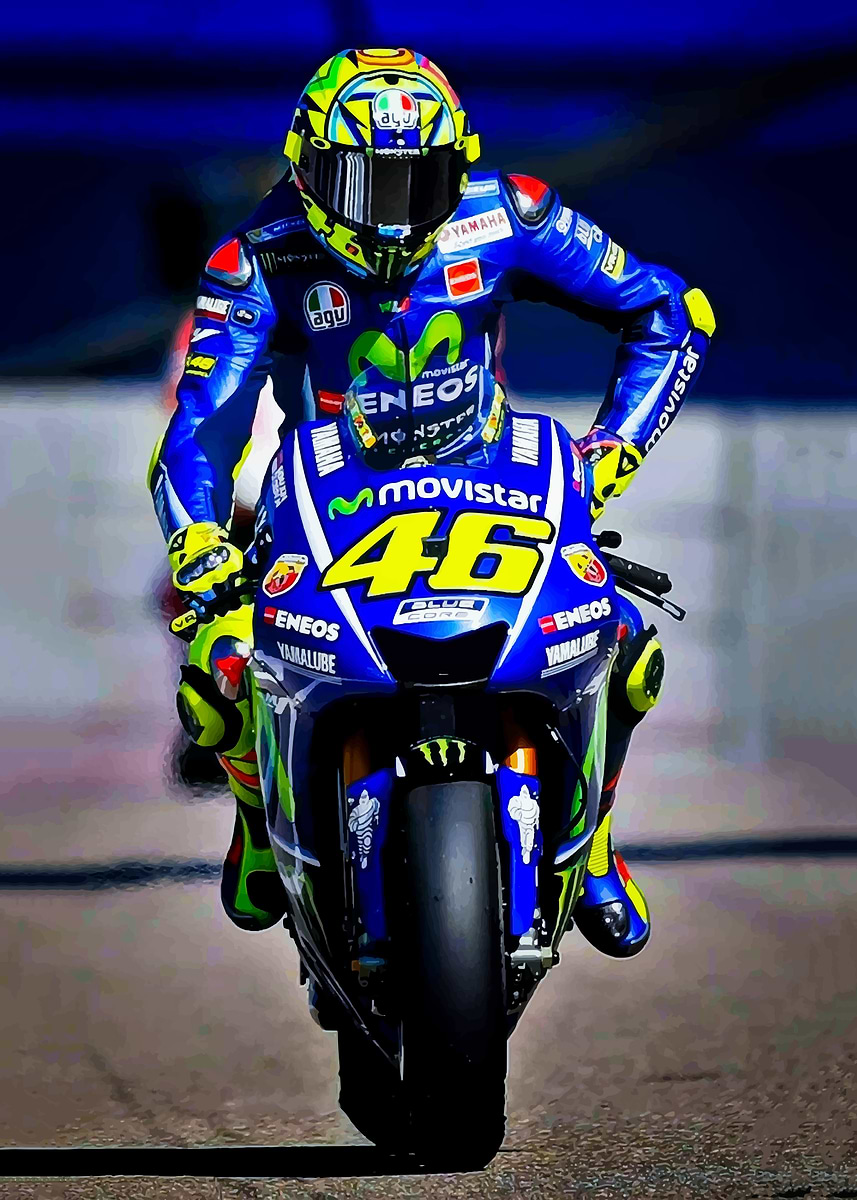valentino rossi' Poster, picture, metal print, paint by muyadi