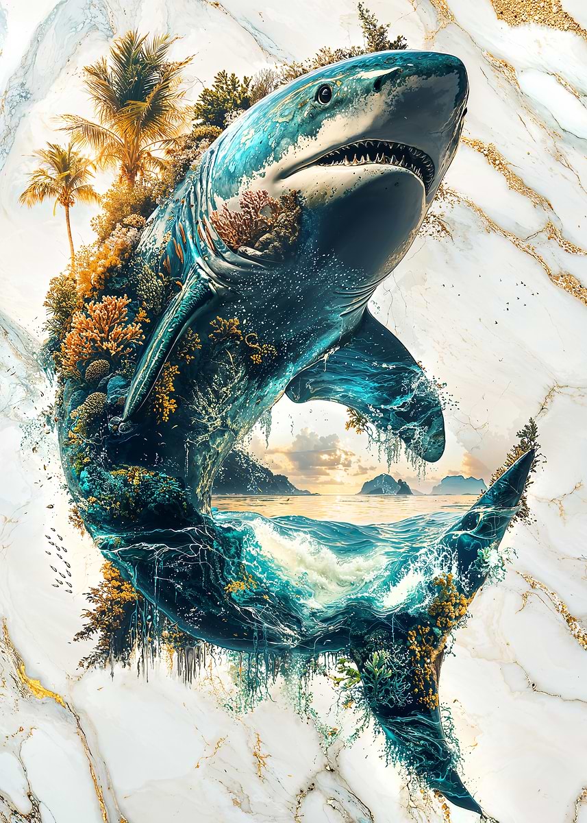 The Depths' Dominion — from the Avatars Of Nature collection, a Pixaverse metal print