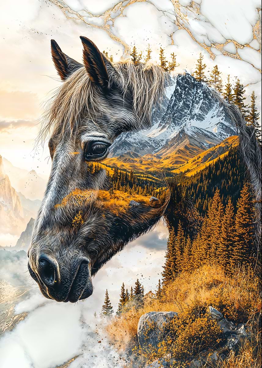 Majestic Spirit of the Wild — from the Avatars Of Nature collection, a Pixaverse metal print