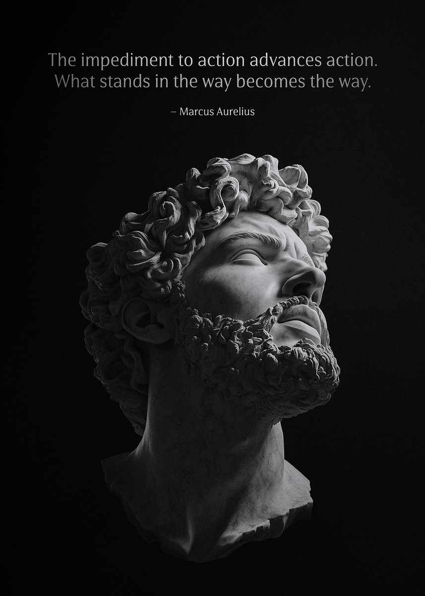 Stoic Proverbs 'Marcus Aurelius Stoic Quote' Poster, picture, metal print, paint by ...