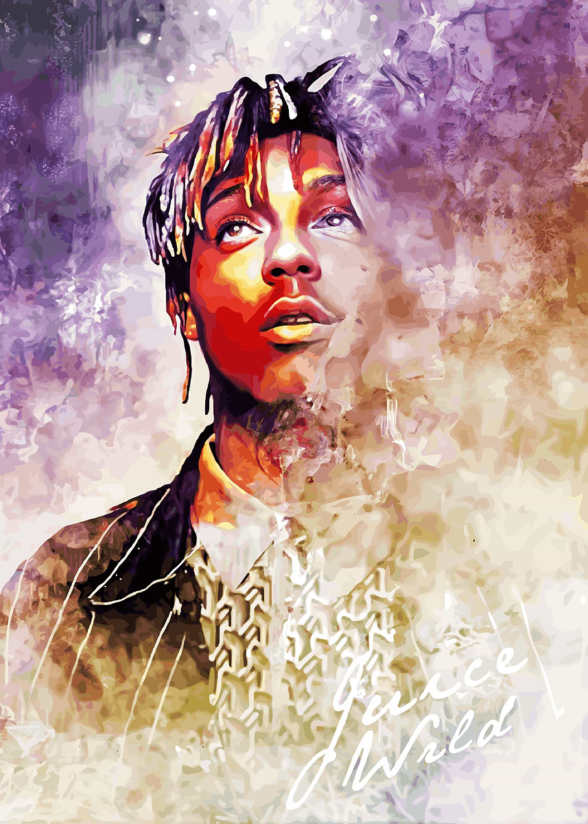Juice WRLD' Poster, picture, metal print, paint by BLACKISTE