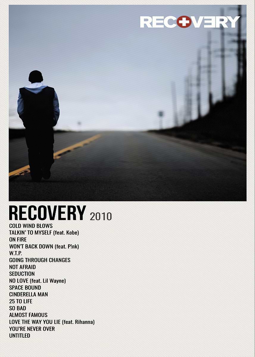 Eminem Recovery Album Cover' Poster, picture, metal print