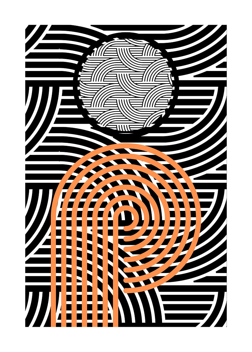 'Abstract Geometric Pattern' Poster, picture, metal print, paint by ...