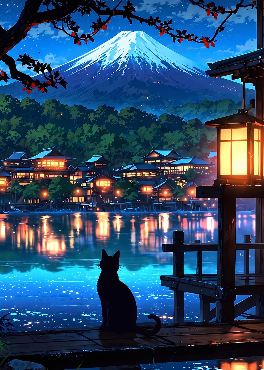 Displate ディスプレイット黒化け猫　メタルポースター おトク情報がいっぱい！ Displate ディスプレイット黒化け猫