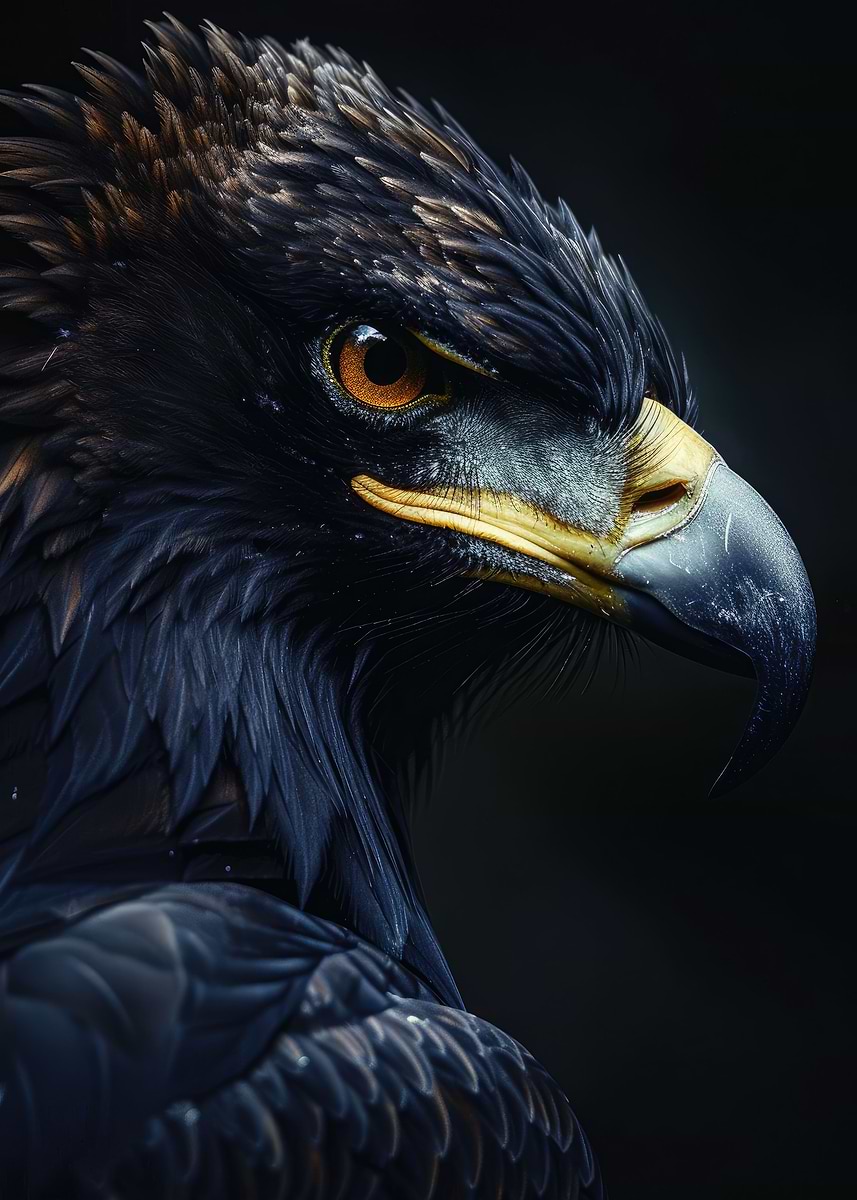 Golden Eagle' Poster, picture, metal print, paint by Jan | Displate