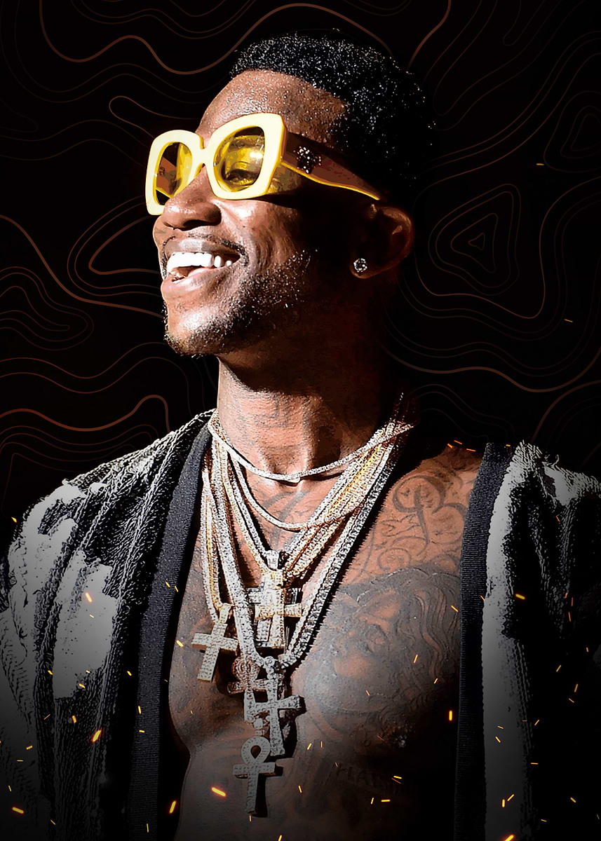 Gucci Mane' Poster, picture, metal print, paint by Micho Abstract