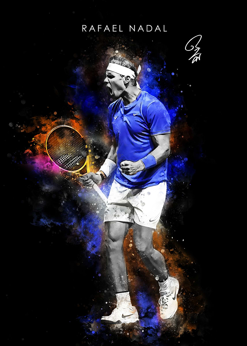 Rafael Nadal Tennis Art' Poster, picture, metal print, paint by