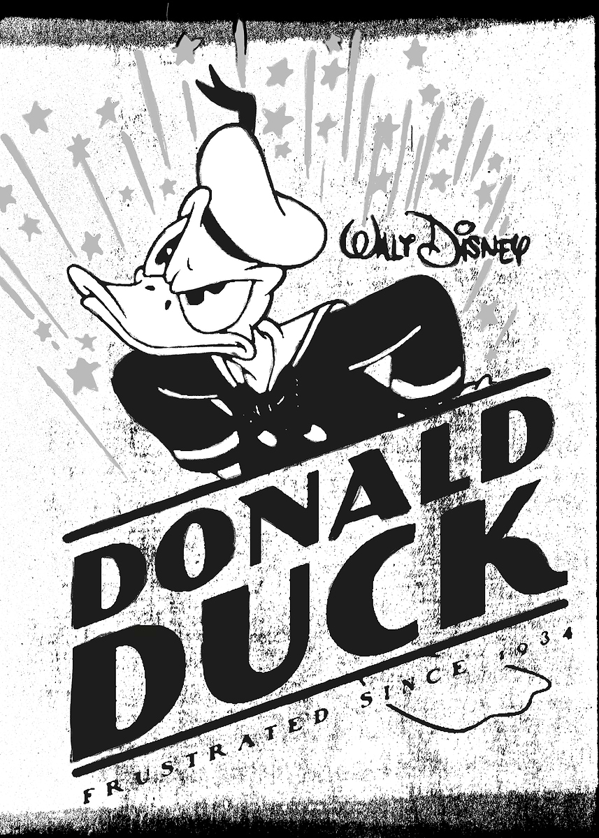 Donald Quackin Around' Poster, picture, metal print, paint by
