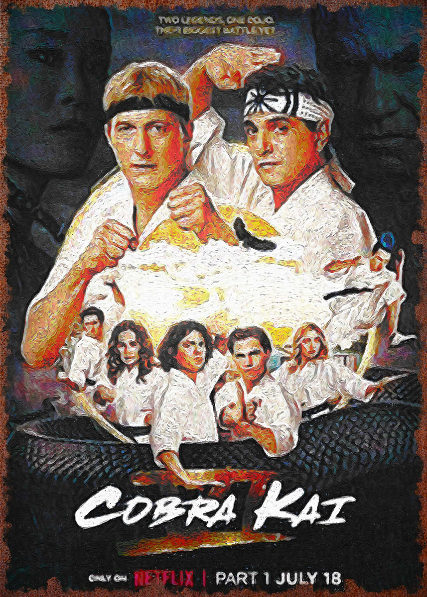 Cobra Kai Poster Art' Poster, picture, metal print, paint by