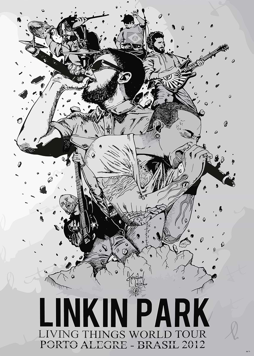 Linkin Park' Poster, picture, metal print, paint by VisionPrint