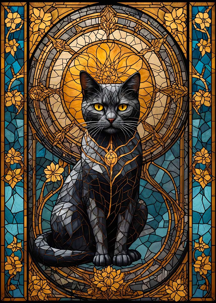 Displate ディスプレイット化け猫　メタルポースター Displate ディスプレイット化け猫 メタルポースター Neko Cat