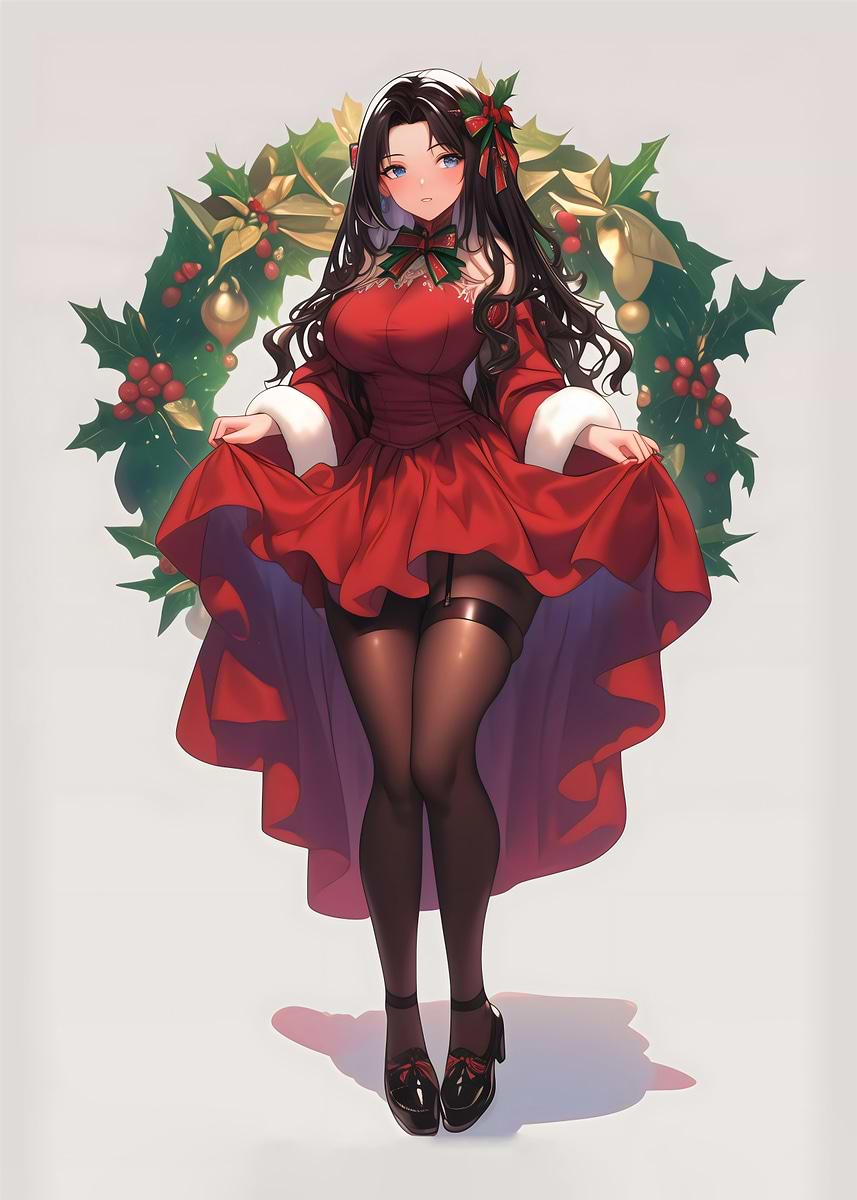 anime christmas dress Animerry Cute Girl Santa Claus Costume T-Shirt : Clothing, Shoes & Jewelry This sweet white Christmas Anime Paper Doll to