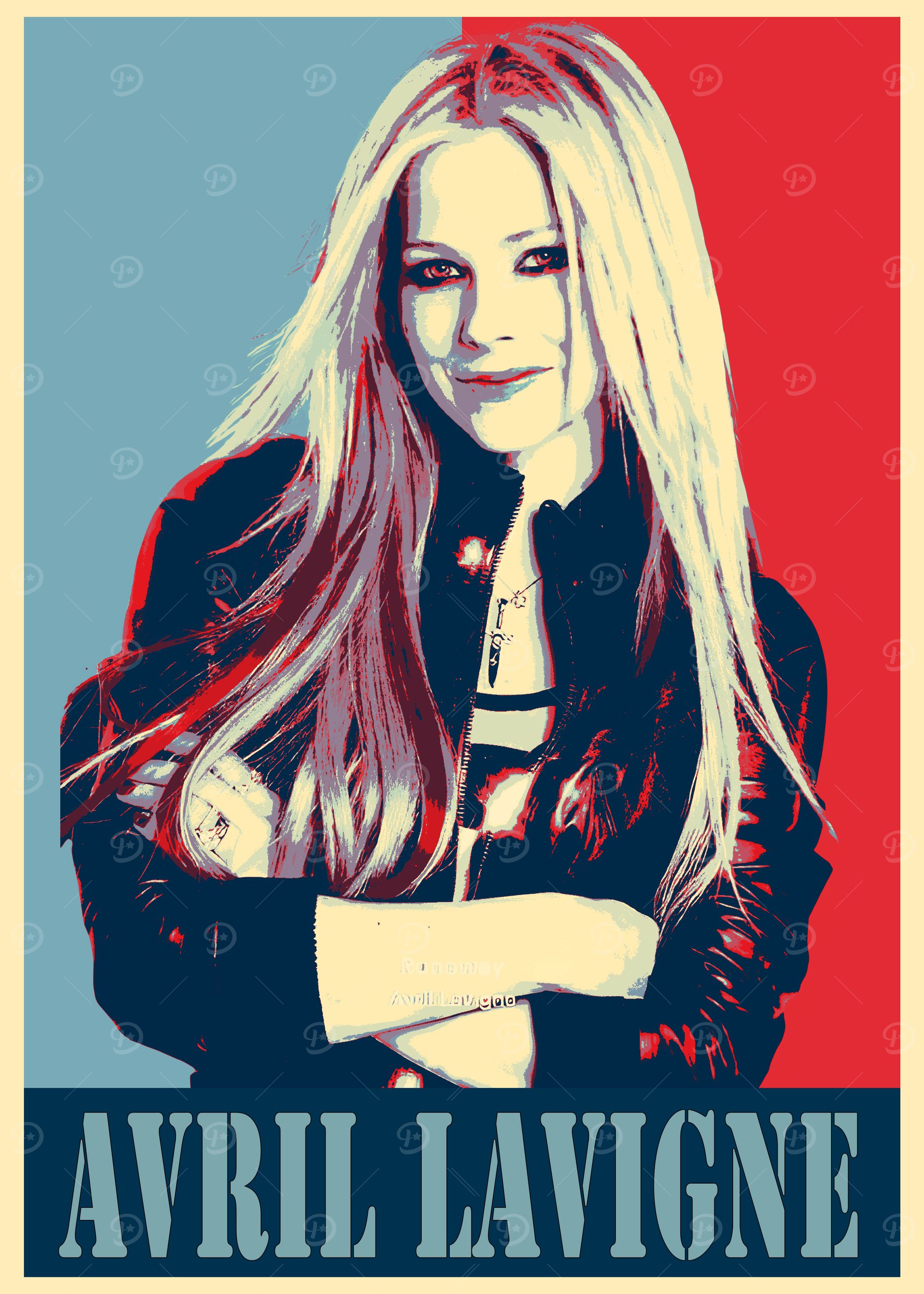 Avril Lavigne hope style' Poster, picture, metal print, paint by