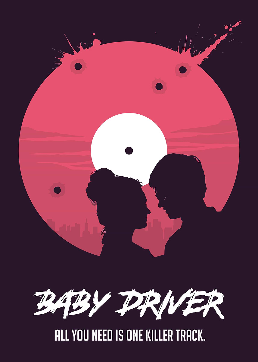 Baby Driver Movie Poster' Poster, picture, metal print, paint by