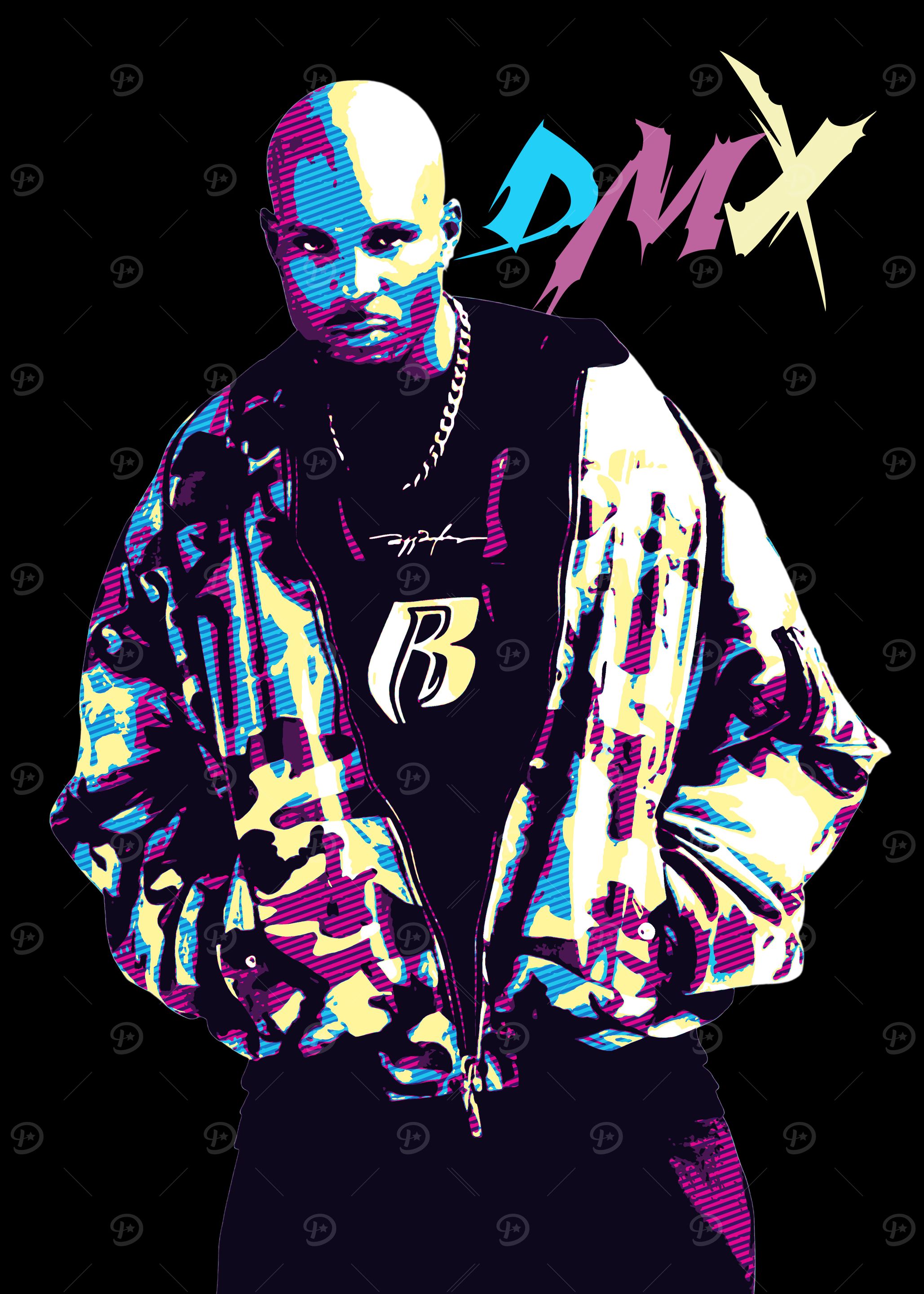 DMX Pop Art Portrait' Poster, picture, metal print, paint by ron