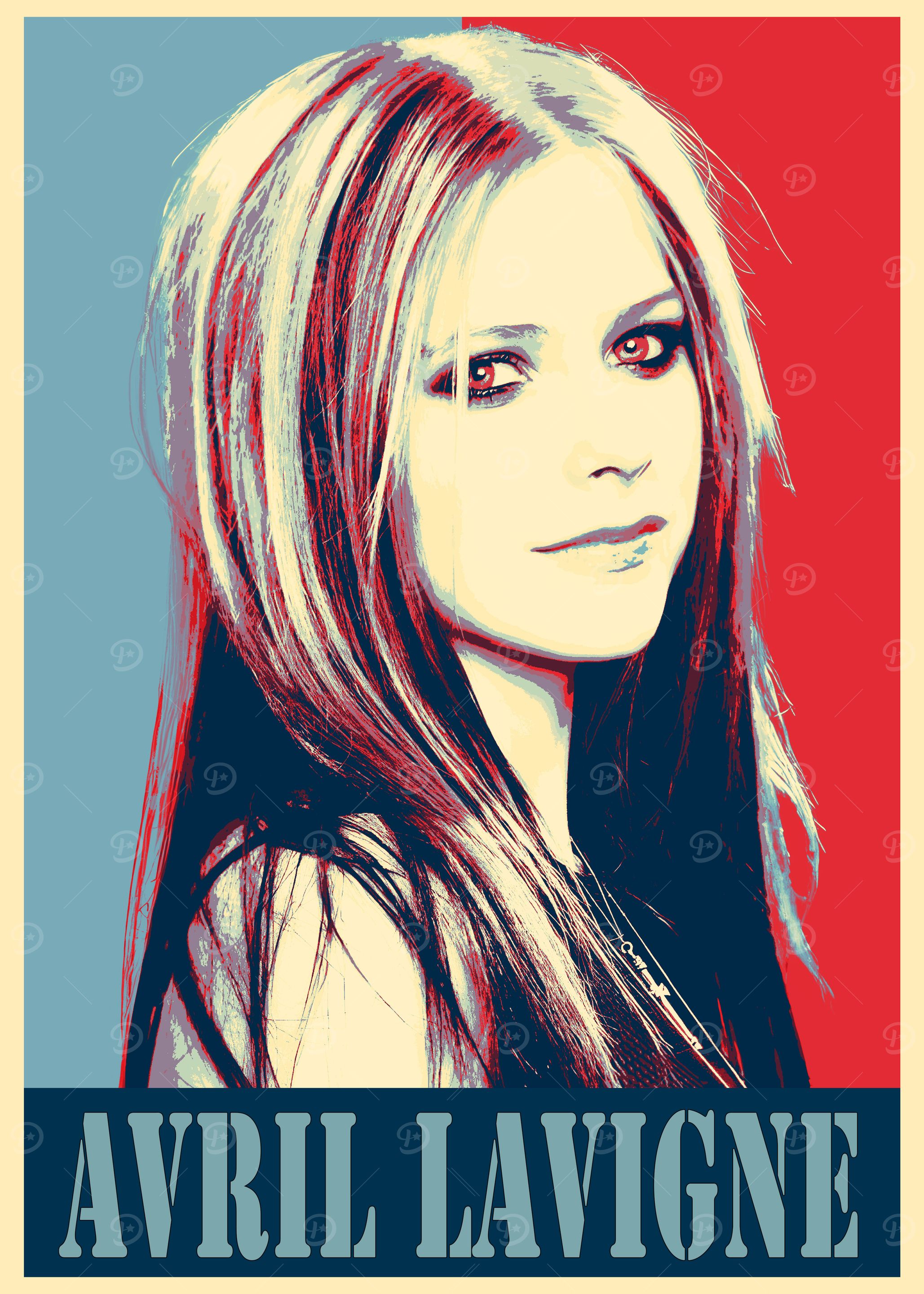Avril Lavigne hope style' Poster, picture, metal print, paint by