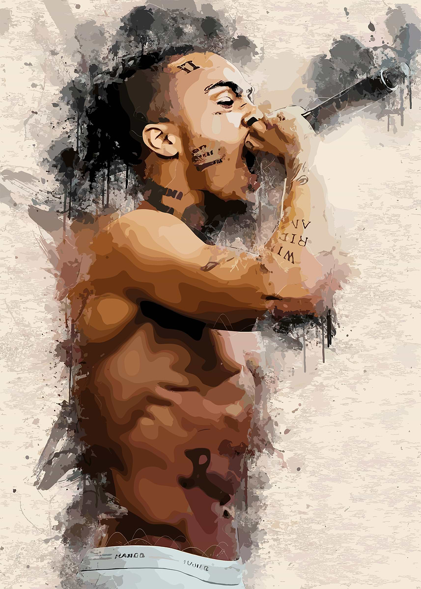 XXXTentacion Watercolor ' Poster, picture, metal print, paint by