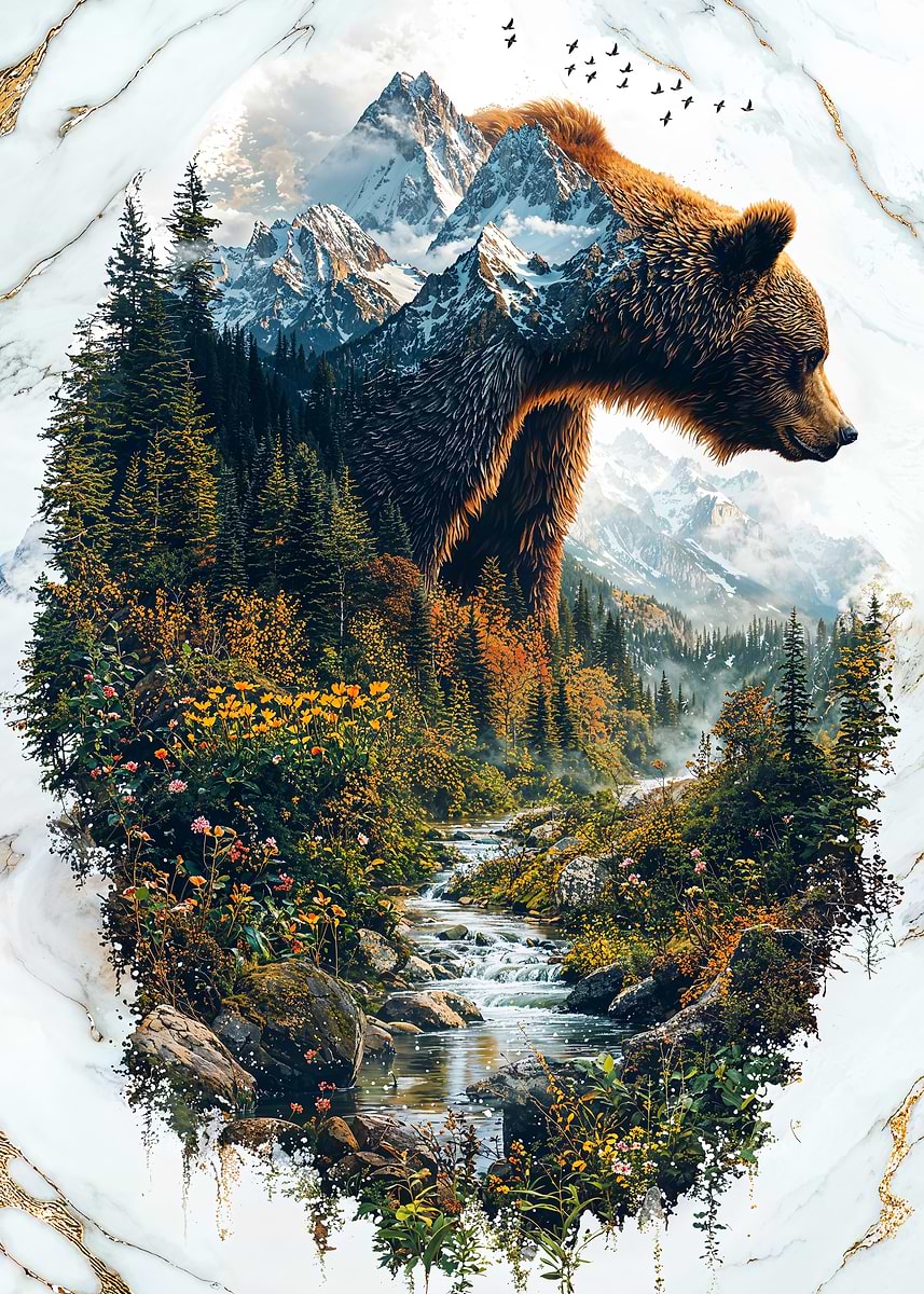The Solitary Wanderer — from the Avatars Of Nature collection, a Pixaverse metal print