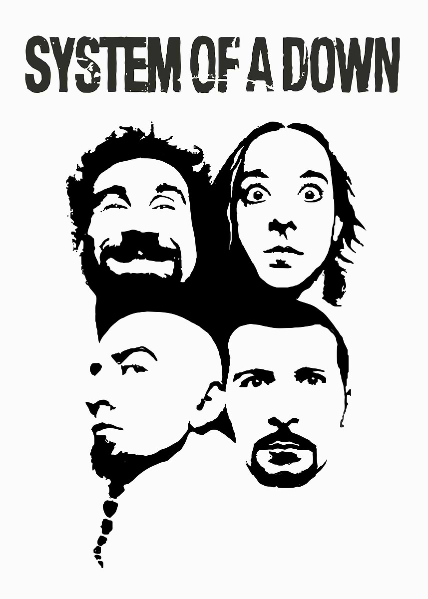 System of a Down Band' Poster, picture, metal print, paint by