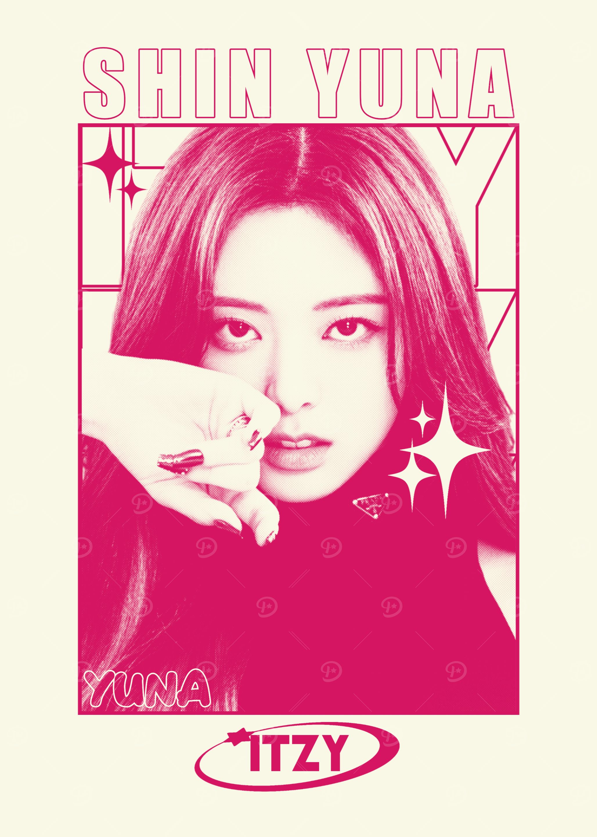 Shin Yuna ITZY Kpop Poster' Poster, picture, metal print, paint by