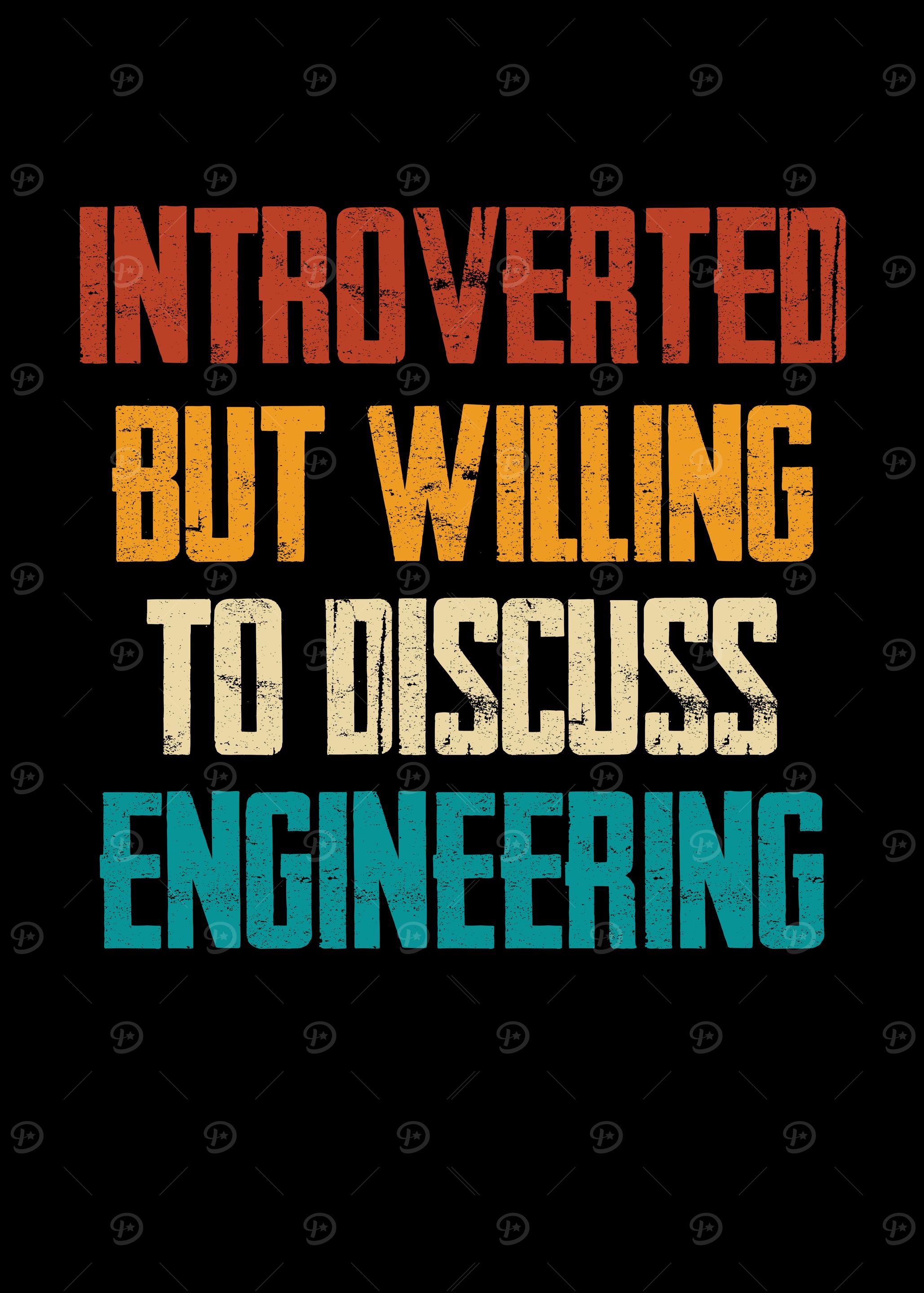 Introverted Engineer 'Introverted Engineer' Poster, picture, metal print, paint by ...