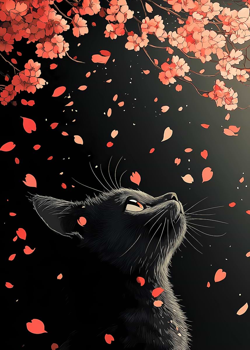 Displate ディスプレイット化け猫　メタルポースター Displate ディスプレイット化け猫メタルポースター