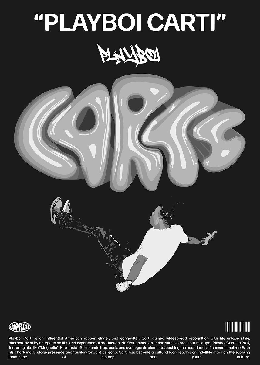 Playboi Carti Album Cover' Poster, picture, metal print, paint by