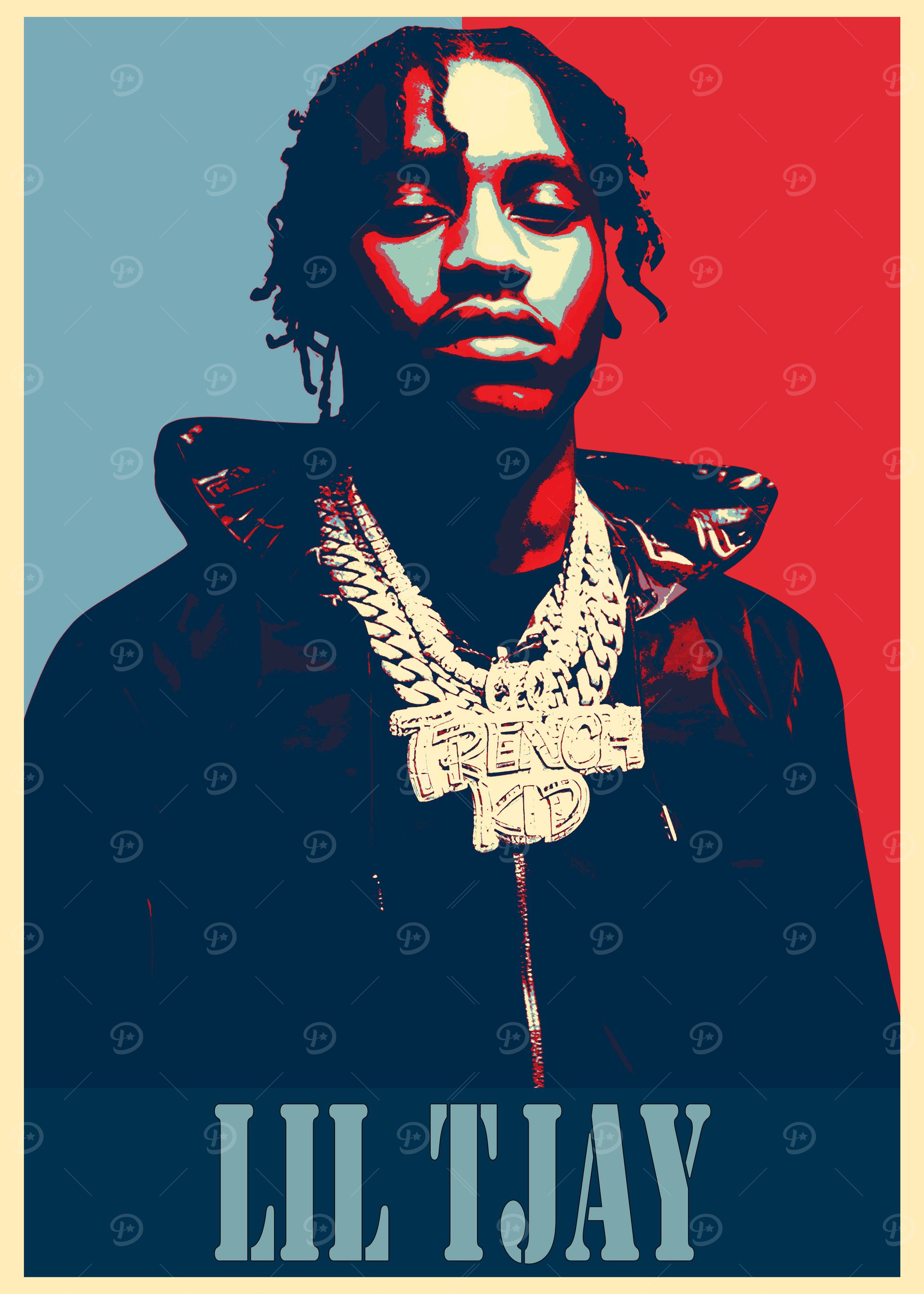 Lil Tjay Poster' Poster, picture, metal print, paint by ENYA