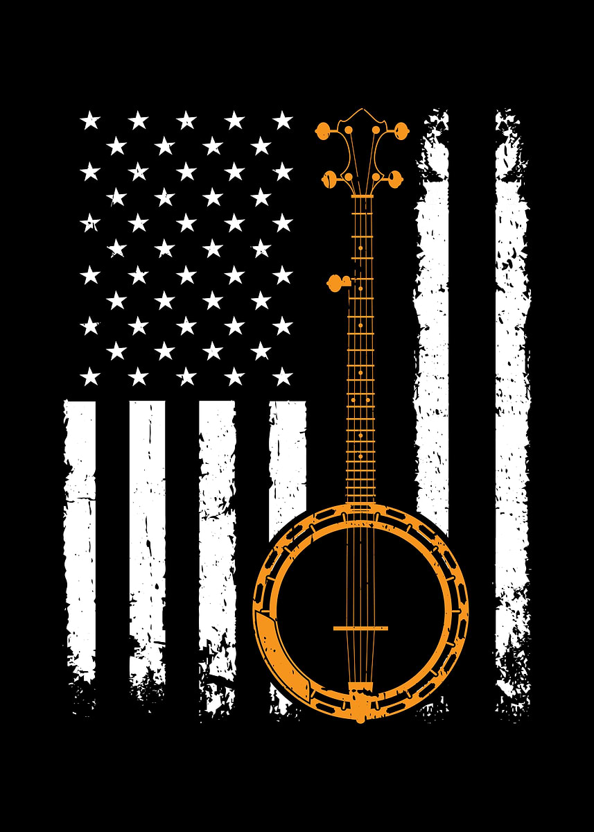 banjo tobacco metal sign w/Black graphics, mfgd by David Dunlop-Petersburg, VA, fun litho on paper by A. H Used Kingston 4 String Resonator