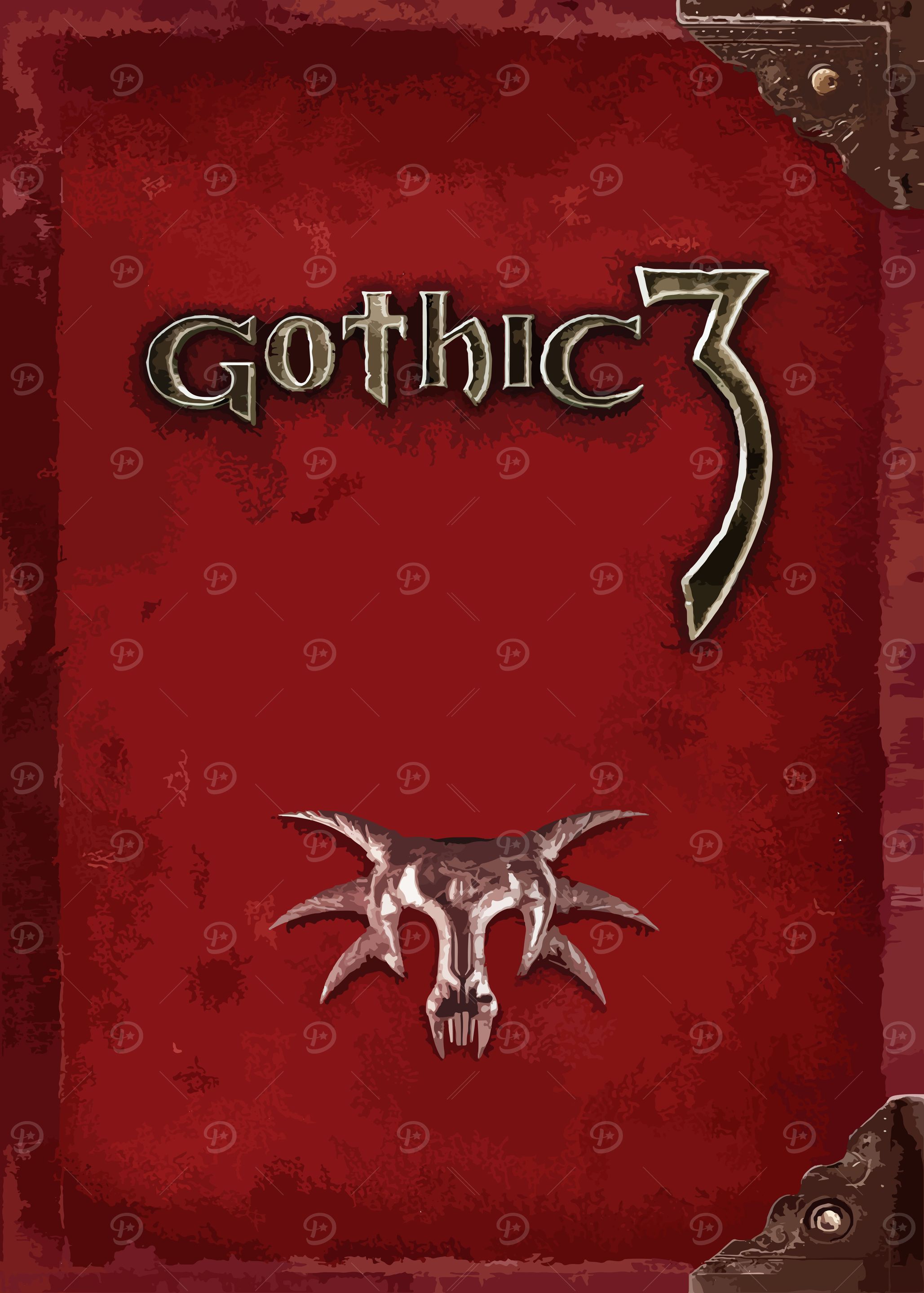 Gothic 3 Game ' Poster, picture, metal print, paint by Riedha