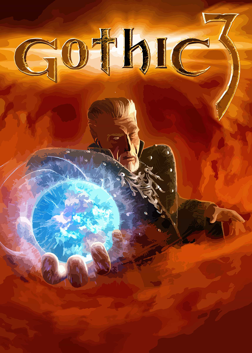Gothic 3 Game ' Poster, picture, metal print, paint by Riedha