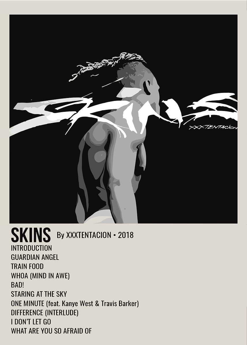 XXXTENTACION Skins Album Cover' Poster, picture, metal print