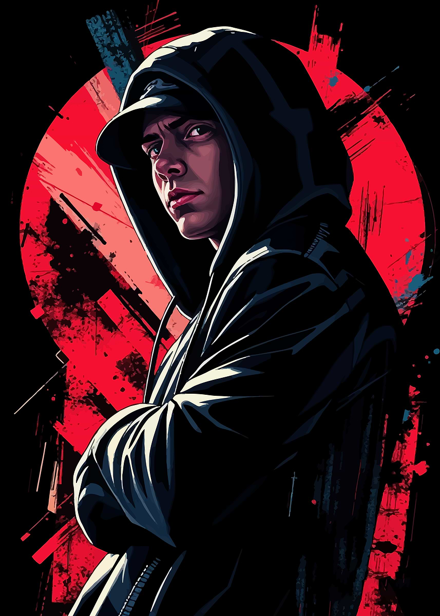 Mysterious Background Rapper 'Mysterious Legendary Rapper Pop Art' Poster, picture, metal print ...
